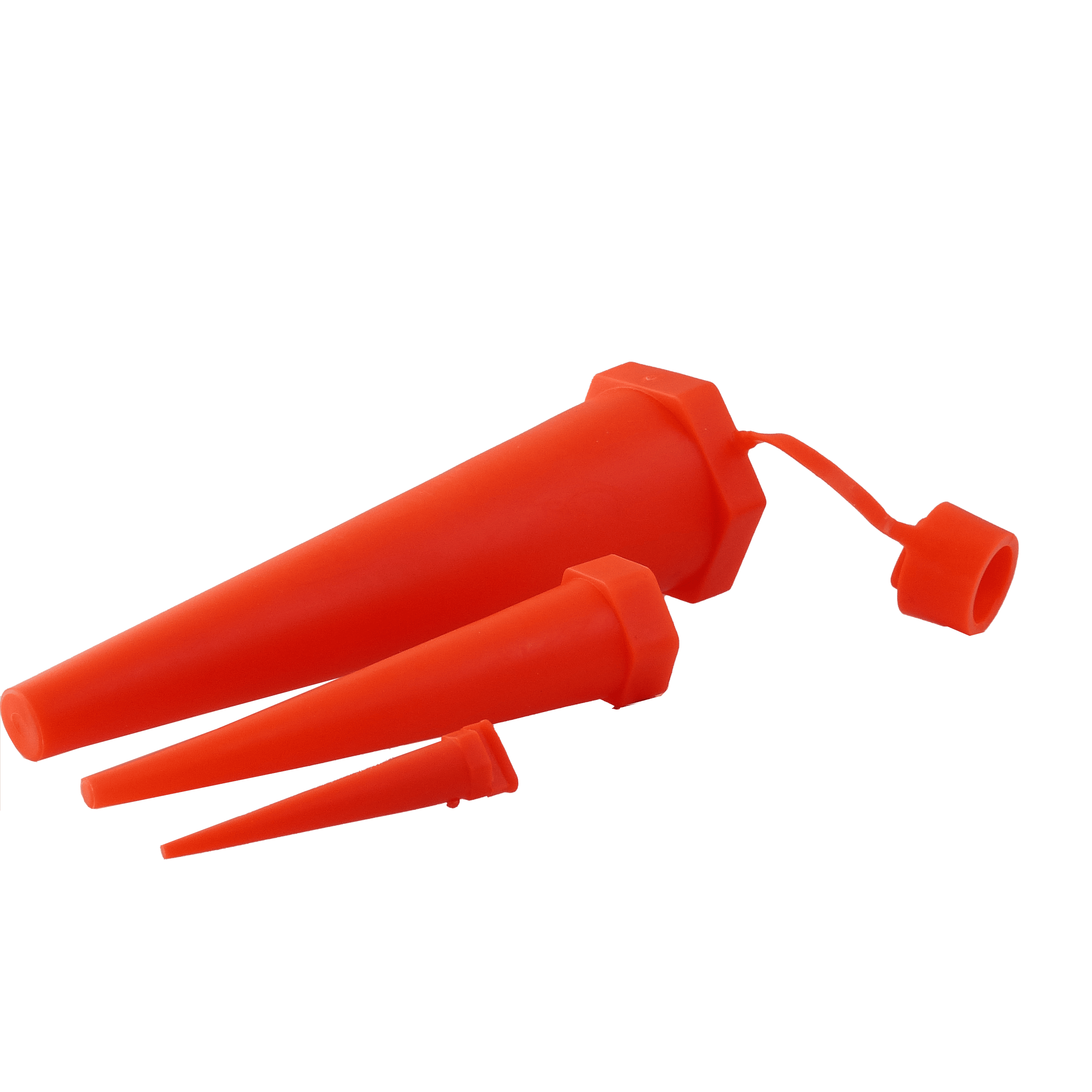 Wartungsstopfen für Hydraulikleitungen Signalrot