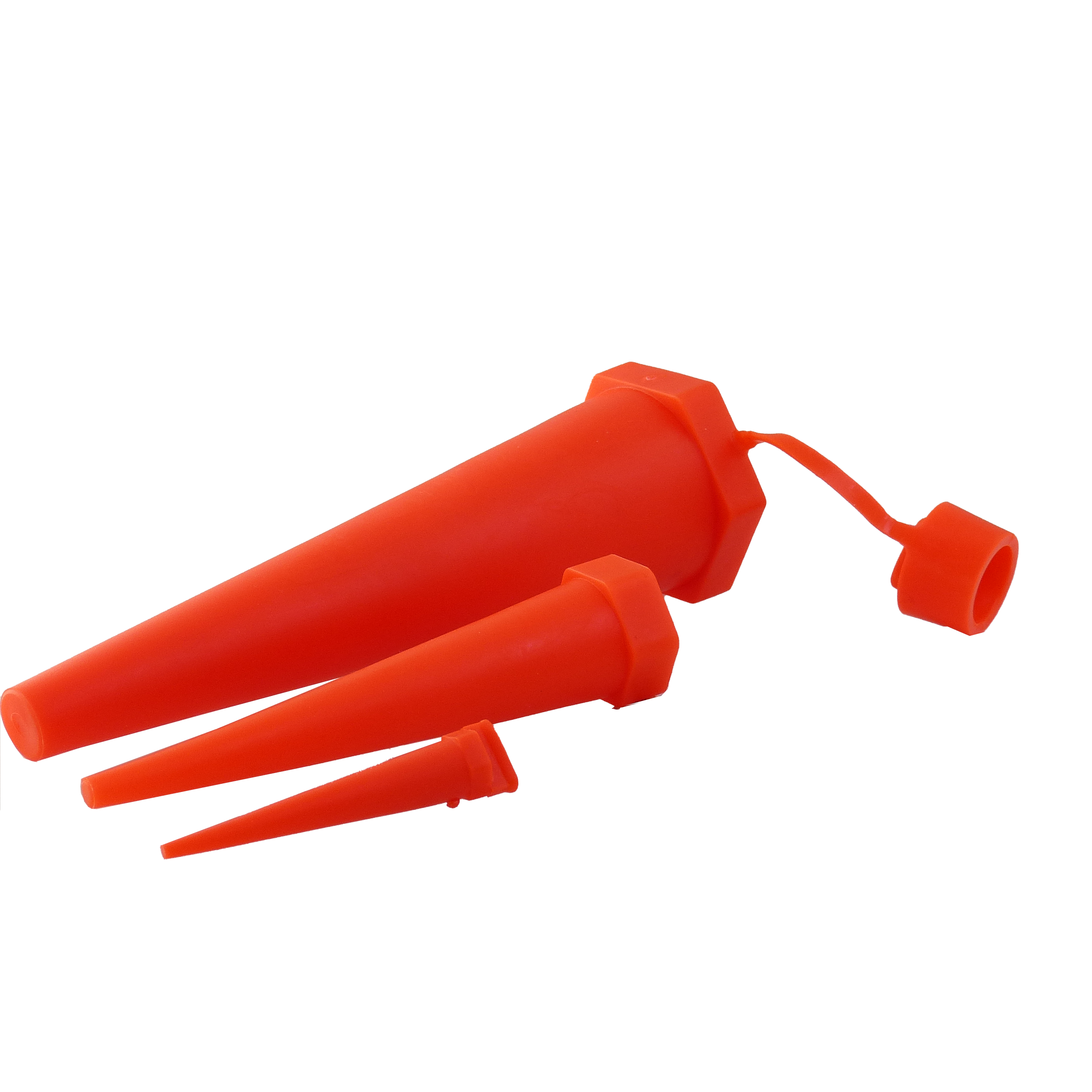 Wartungsstopfen für Hydraulikleitungen Signalrot