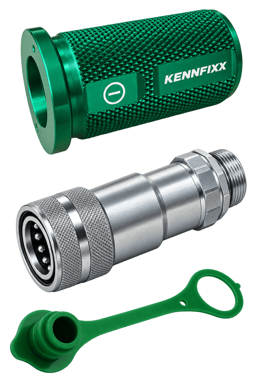 KENNFIXX Griff GRÜN BG4 "-" montiert